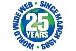 World Wide Web 25TH Anniversary logo. Happy 25 birthday, WWW, March 12 1989 to 2014