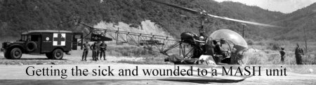 Getting the sick and wounded from the front to a MASH unit during the Korean War. (Image courtesy http://www.koreanwar60.com/army)