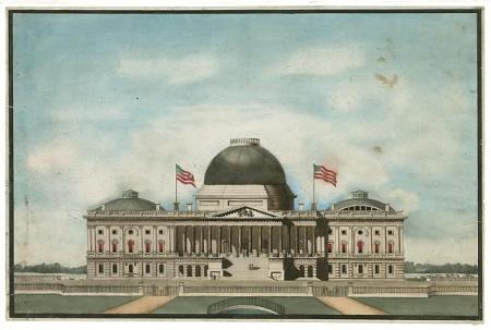 Capitol in 1834 with Bulfinch dome Library of Congress (http://www.loc.gov/pictures)/item/2002711965/> 
